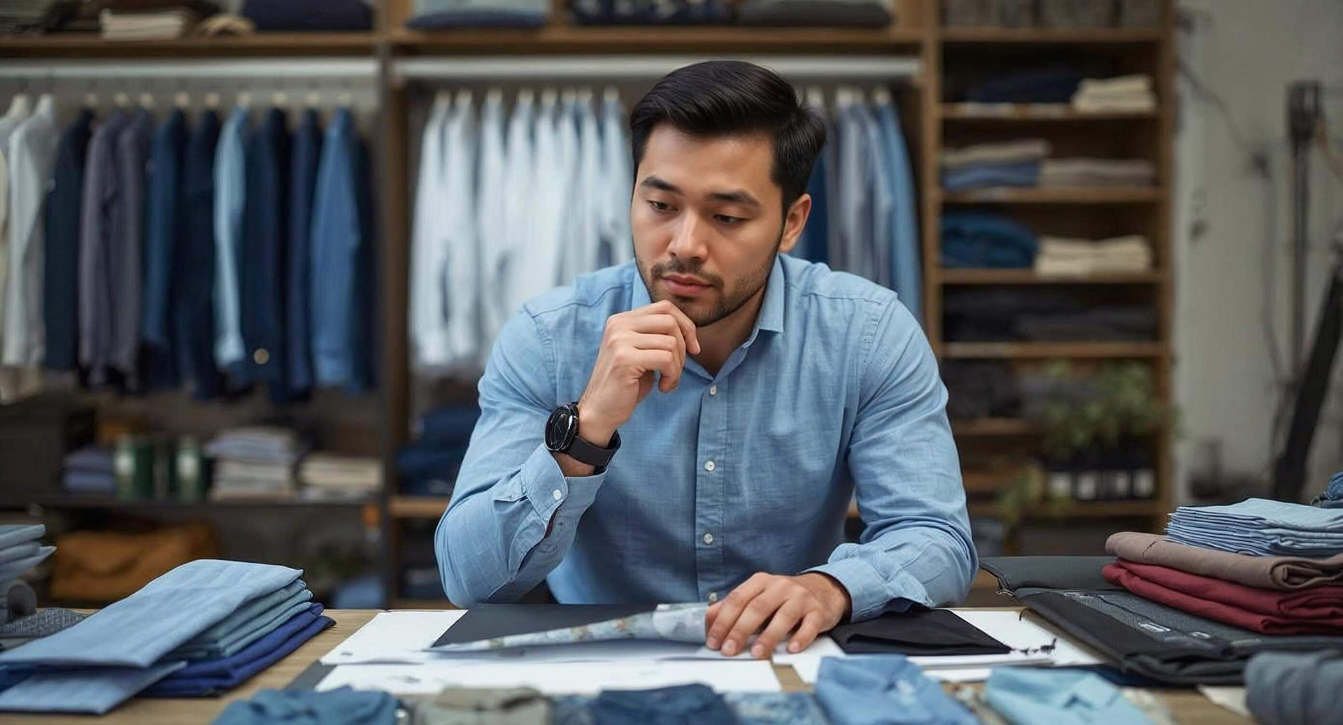 การเตรียมข้อมูลสำหรับสั่งผลิตเสื้อเชิ้ตพนักงาน